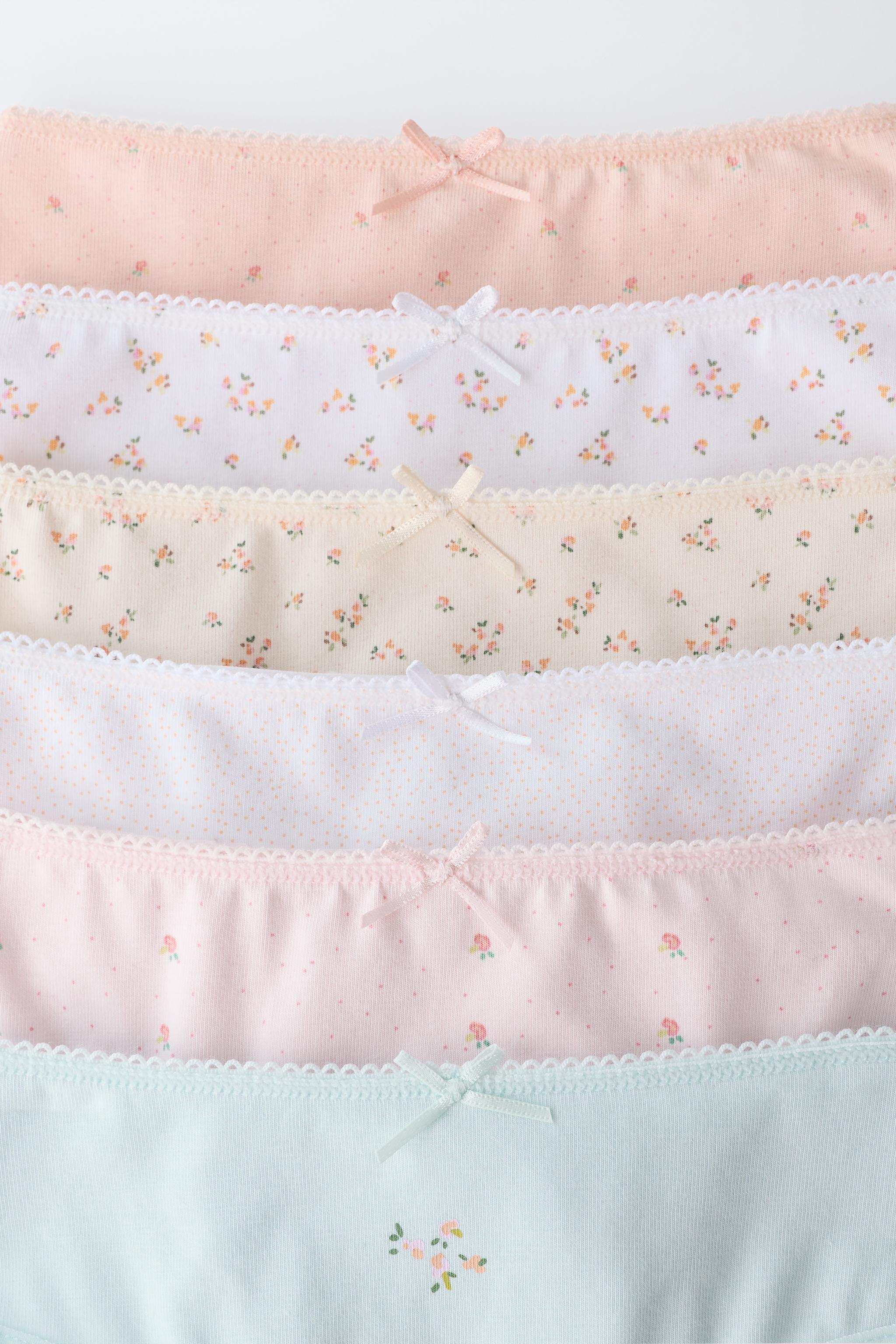 1 1/2-6 YEARS / SIX-PACK OF FLORAL UNDERWEAR